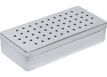 ESTOJO DE INOX PERFURADO 32x16x08